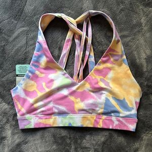 Pink Criss Cross Sports Bra Low Impact Ideology
